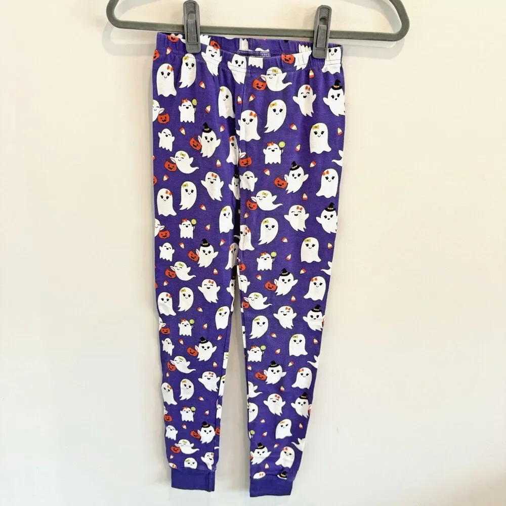 Gymboree Girls Sz 12 Pajama Set Purple Gymmies Ghost Long Sleeve Halloween Bows